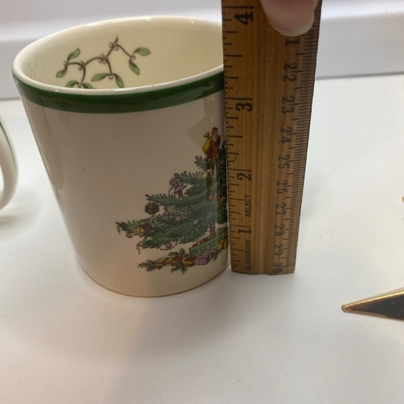 set Of 2 Spode, England CHRISTMAS TREE S3324 Cocoa Coffee Tea Mug, 3 1/4" - Picture 12 of 12